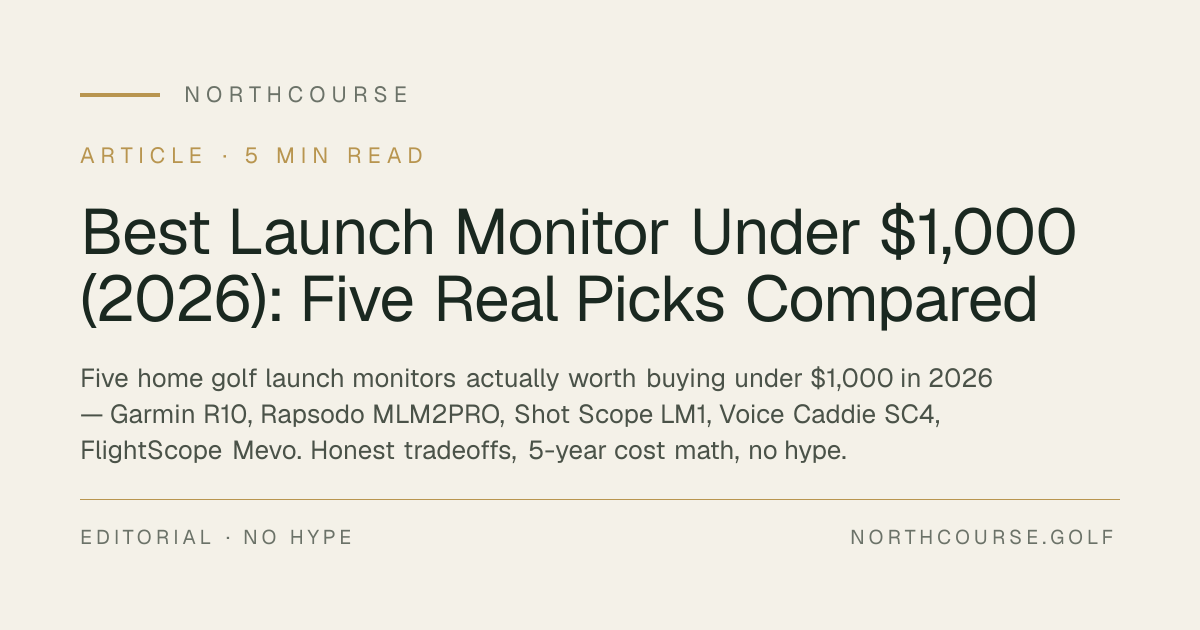 Best Launch Monitor Under $1,000 (2026): Five Real Picks Compared ...